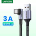 Кабель Type-C кутовий Ugreen 90° 3A для швидкого заряджання Quick Charge (UG-US284)