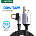 Кабель UGREEN 100W 6A USB Type-C кутовий 100W/66W Super Charge 27W (UG-60730)