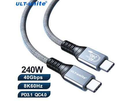 Кабель USB 4 Type-C Type-C Thunderbolt 4 PD 240W 40 Гбіт/с 8k 60hz для MacBook Pro Air