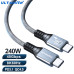 Кабель USB 4 Type-C Type-C Thunderbolt 4 PD 240W 40 Гбіт/с 8k 60hz для MacBook Pro Air