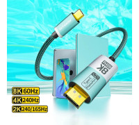 Кабель DisplayPort Type-C DP 1.4 8k 60hz 4k 240hz 165hz 144hz 1080P 360hz Thunderbolt 3/4 Двунаправленный 