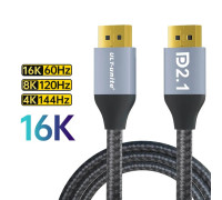 Кабель DisplayPort 2.1 DP 16k 60hz 8k 120hz 4k 144hz 2k 240hz HDR VRR (S4071)