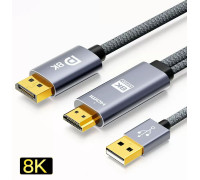 Кабель HDMI Displayport 1.4 DP 8k 30hz 4k 100hz 2k 144hz 1080P 240hz ПК Xbox PS5