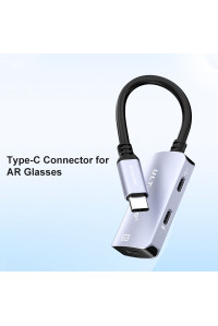 Адаптер питания Type-C Type-C 4k 60hz USB 3.1 PD65W для очков XREAL Air/One Rokid RayNeo Viture (0123)