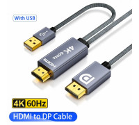 Кабель HDMI DisplayPort DP 4k 60hz 2k 120hz 1080P 165hz 3D