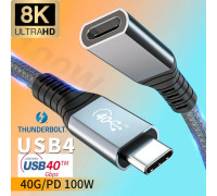 Удлинитель USB 4 USB-C Thunderbolt 4 PD 100W 5A 40 Гбит/с 8k 60hz для MacBook Air Pro M3 M4