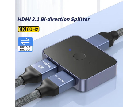HDMI 2.1 переключатель разветвитель сплиттер двунаправленный 2 в 1 8k 60hz 4k 120hz для Xbox PS5
