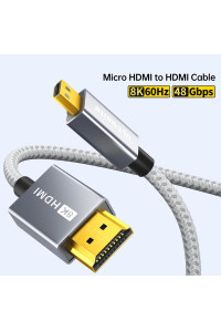 Кабель HDMI - Micro HDMI 2.1 8k 60hz 4k 120hz 2k 144hz GoPro Hero Raspberry Pi 4