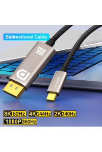 Кабель DisplayPort 1.4 Type-C DP двунаправленный HDR10 8k 60hz 4k 144hz 2k 240hz для MacBook Dell Lenovo