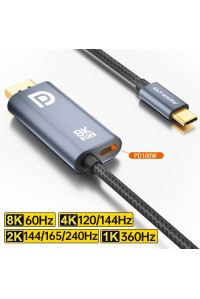 Кабель USB-C DisplayPort 1.4 PD 100W Thunderbolt 4 8k 60hz 4k 144hz 2k 240hz для MacBook
