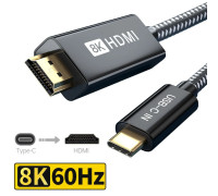 Кабель Type-C HDMI 2.1 8k 60hz 4k 120hz 2k 120hz Thunderbolt 4 HDR (80274/80169)