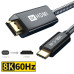 Кабель Type-C HDMI 2.1 8k 60hz 4k 120hz 2k 120hz Thunderbolt 4 HDR (80274/80169)