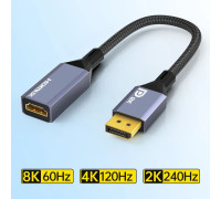 Переходник Displayport HDMI 2.1 8k 60hz 4k 120hz 2k 240hz DP 1.4 HDR (2484)