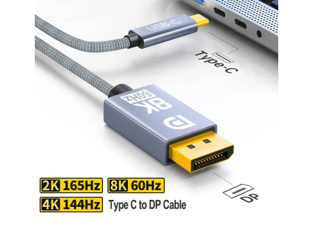 Кабель USB-C DisplayPort 1.4 DP HDR Thunderbolt 4 8k 60hz 4k 144hz 2k 165hz для MacBook Dell Lenovo 