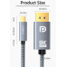 Кабель USB-C DisplayPort 1.4 DP HDR Thunderbolt 4 8k 60hz 4k 144hz 2k 165hz для MacBook Dell Lenovo 