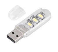 USB светильник USB ночник USB лампа 5V 0.75W 7000K 3 LED 