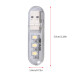 USB светильник USB ночник USB лампа 5V 0.75W 7000K 3 LED 