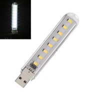 USB 8 LED світильник нічник лампа 5v 1.9w 7000k