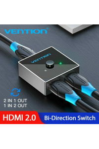 Двонаправлений HDMI 2.0 перемикач спліттер Vention 4K 60Hz 3D (AFLH0)