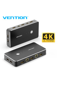 Перемикач USB HDMI Switch Vention для 2 комп'ютерів
