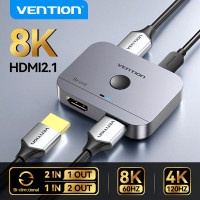 HDMI 2.1 Переключатель Разветвитель 2 в 1 Vention 8k 60hz 4k 120hz Двунаправленный
