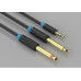 Кабель аудио jack 3.5 мм 2 jack 6.5 мм AUX Vention BACBF