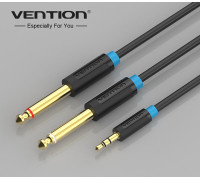 Кабель аудио jack 3.5 мм 2 jack 6.5 мм AUX Vention BACBF
