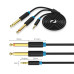 Кабель аудио jack 3.5 мм 2 jack 6.5 мм AUX Vention BACBF