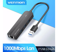 USB Ethernet адаптер RJ45 + хаб 3.0 Vention (CHNBB)