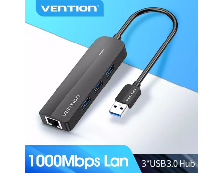 USB Ethernet адаптер RJ45 хаб 3.0 Vention (CHNBB)
