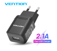 Сетевое зарядное устройство USB 5V 2.1A 10.5W Vention (Black)