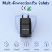 Зарядний пристрій USB 5V 2.1A 10.5W Vention (Black)