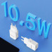 Зарядний пристрій USB 5V 2.1A 10.5W Vention (White)