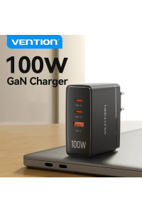 GaN зарядка 100W USB-C Vention для iPhone Xiaomi MacBook 