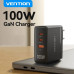 GaN зарядка 100W USB Type-C Vention для iPhone Xiaomi MacBook