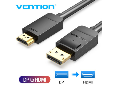 Кабель Displayport HDMI 1080P 3D DP Vention (HADBG)