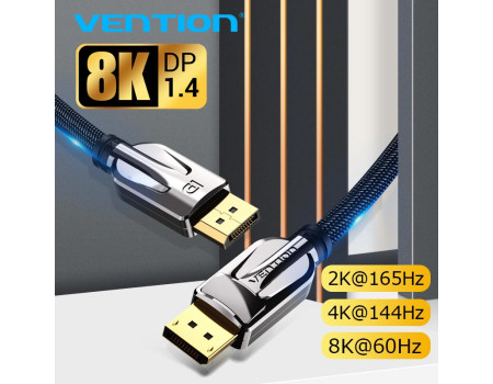 Кабель Displayport 1.4 8K UHD HDR 3D 144Hz 240Hz Vention (HCAB)