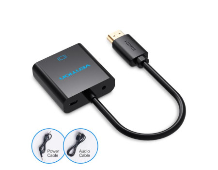 Перехідник HDMI VGA зі звуком та дод. живленням Vention VAA-V11B