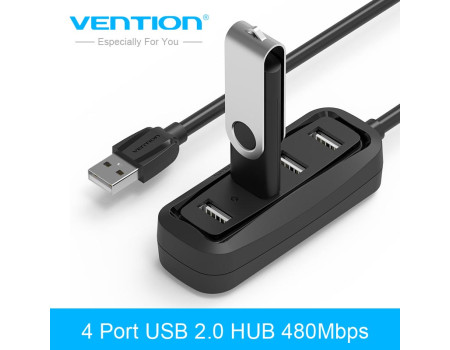 Хаб USB 2.0 Vention VASJ43-BK