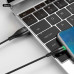 Кабель Type-C YKZ Black Quick Charge c LED-подсветкой
