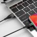 Кабель Micro USB YKZ Black Quick Charge з LED-підсвічуванням
