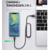 Кабель Micro USB YKZ Black Quick Charge з LED-підсвічуванням