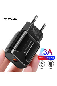 Мережевий зарядний пристрій USB YKZ QC 3.0 18w